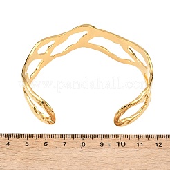 304 Stainless Steel Cuff Bangles for Women&nbsp;BJEW-Z153-01G