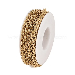 304 Stainless Steel Textured Cable Chains&nbsp;CHS-P028-08G