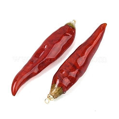Epoxy Resin & Dried Chili Pepper Pendants&nbsp;RE-CBAAE94-02G