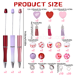 DIY Valentine's Day Personalized Beadable Pen Sets&nbsp;DIY-YW0012-95
