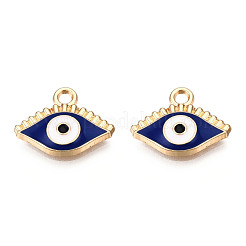 Light Gold Plated Alloy Enamel Pendants&nbsp;X-ENAM-T009-87B-RS