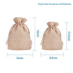 Burlap Packing Pouches Drawstring Bags&nbsp;ABAG-PH0001-14x10cm-05