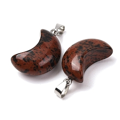 Natural Mahogany Obsidian Pendants&nbsp;G-F820-02L-11