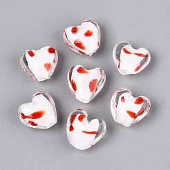 Inner Flower Handmade Lampwork Beads Strands&nbsp;LAMP-T022-19