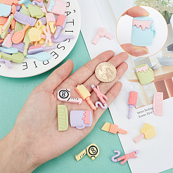 100Pcs 10 Style Resin Cabochons&nbsp;CRES-SC0002-07