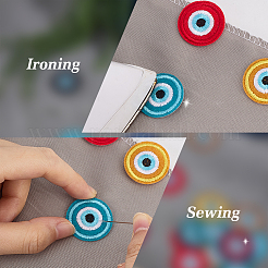 40Pcs 10 Colors Polyester Clothing Patches&nbsp;PATC-MA0001-65