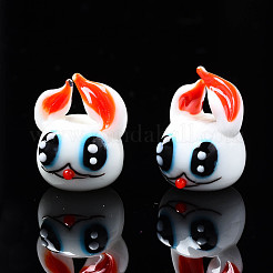 Handmade Bumpy Lampwork Beads Strands&nbsp;LAMP-Q031-014