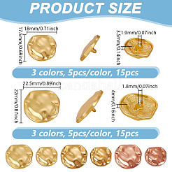 30Pcs 6 Styles Alloy Shank Buttons&nbsp;BUTT-NB0001-82