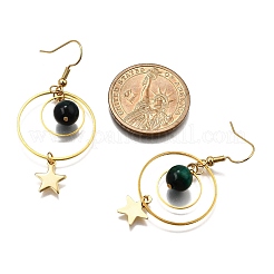 3Pairs Natural Tiger Eye Dangle Earrings&nbsp;EJEW-TA00656