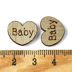 100Pcs Wood Cabochons&nbsp;WOOD-G020-09