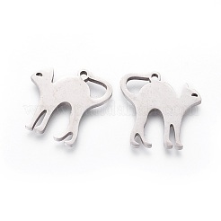 Non-Tarnish 201 Stainless Steel Kitten Pendants&nbsp;LS-STAS-F231-052P