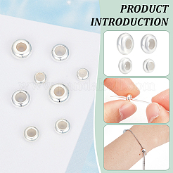 8Pcs 4 Styles 925 Sterling Silver Beads&nbsp;STER-BC0002-27