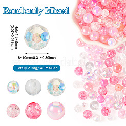 Transparent & Opaque Acrylic Bead&nbsp;LS-OACR-TAC0002-08B
