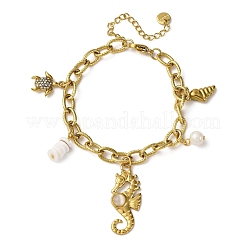 304 Stainless Steel Rhinestone Charm Bracelets&nbsp;BJEW-L708-09G