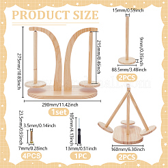 2-slot Wooden Thread Holder&nbsp;AJEW-WH0460-145