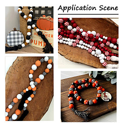 60Pcs 6 Colors Natural Chinese Cherry Wood Beads&nbsp;WOOD-CD0001-16