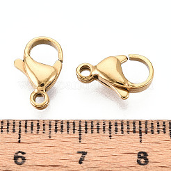 304 Stainless Steel Lobster Claw Clasps&nbsp;STAS-T065-13mm-34G