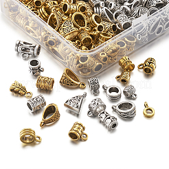 Tibetan Style Alloy Tube Bails&nbsp;TIBE-TA0001-17
