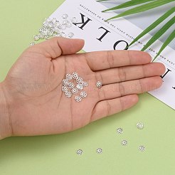 Silver Color Plated Brass Bead Caps&nbsp;X-EC134-S