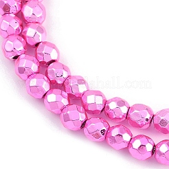 Baking Paint Electroplated Synthetic Non-magnetic Hematite Beads Strands&nbsp;G-H072-A01-01G