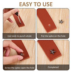60 Bags Star Zinc Alloy Convexity Rivets Set&nbsp;FIND-FH0018-30B