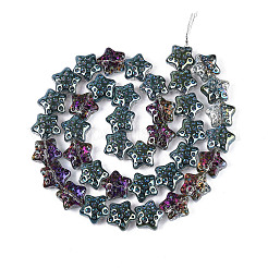 Electroplate Transparent Glass Beads Strands&nbsp;EGLA-N020-02F