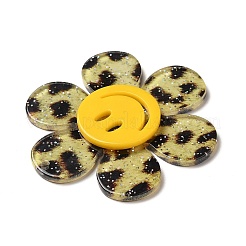 Leopard Print Pattern Acrylic Big Pendants&nbsp;LS-OACR-B008-C01