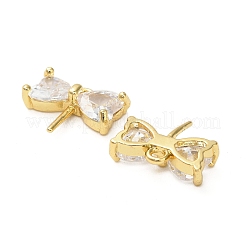 Brass Micro Pave Cubic Zirconia Charms&nbsp;KK-B142-09G-01