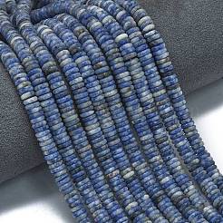 Frosted Natural Blue Spot Jasper Beads Strands&nbsp;G-K389-C05-01