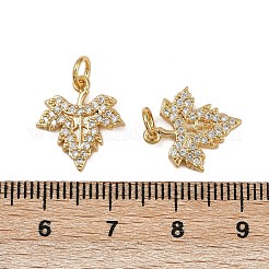 Brass Micro Pave Cubic Zirconia Pendants&nbsp;KK-I358-050G