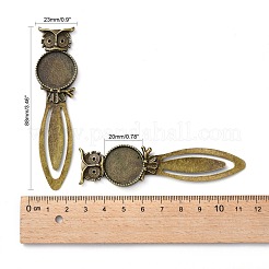 Iron Bookmark Cabochon Settings&nbsp;PALLOY-N0084-20AB-NF