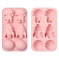 1Pc Astronaut Rocket Hemisphere DIY Silicone Molds&nbsp;DIY-YW0012-17