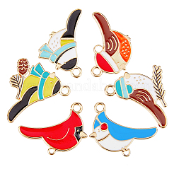 24Pcs 6 Style Alloy Enamel Pendants&nbsp;ENAM-DC0001-13