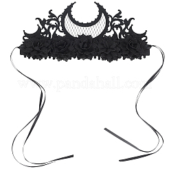 Felt Cloth and Alloy Headwear Crown&nbsp;OHAR-WH20020-01B