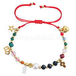 Chakra 304 Stainless Steel & Shell Charm Bracelets&nbsp;RE0634-1