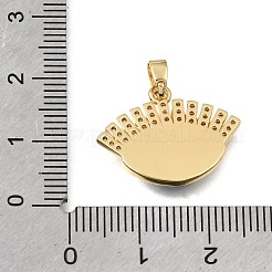 Brass Micro Pave Clear Cubic Zirconia Pendants&nbsp;KK-C263-22I-G