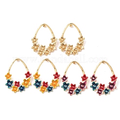 304 Stainless Steel Enaeml Stud Earrings&nbsp;EJEW-K321-02G