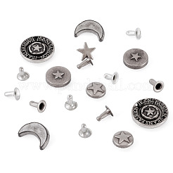 50Pcs 5 Styles Alloy River Studs&nbsp;FIND-TA0009-59