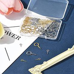 100Pcs 6 Styles 304 Stainless Steel Screw Eye Pin Peg Bails&nbsp;FIND-FS0002-85
