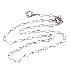 4.5MM 201 Stainless Steel Oval Link Chain Necklaces for Unisex&nbsp;NJEW-K302-26P