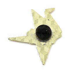 Paper Crane & Rose Flower Alloy Enamel Pin Backs for Clothes for Women&nbsp;JEWB-F043-02A