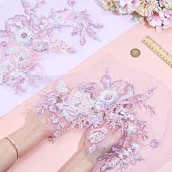 3D Polyester Embroider Thread Iron on/Sew On Patches&nbsp;PATC-WH0023-20A