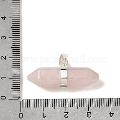 Natural Rose Quartz Double Terminal Pointed Pendants&nbsp;G-NH0001-15P-07