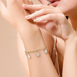 304 Stainless Steel Paperclip Chains Necklaces & Bracelet Jewelry Sets&nbsp;SJEW-SC0001-07