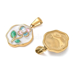 304 Stainless Steel Enamel Pendants&nbsp;AL-CBA618D-01G-H