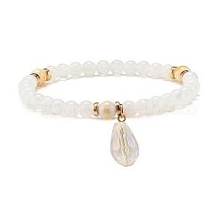 Natural Mashan Jade & Synthetic Hematite Round Beads Stretch Bracelets Sets&nbsp;BJEW-JB07505
