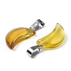 Transparent Spray Painted Glass Pendants&nbsp;GLAA-N035-021-F05