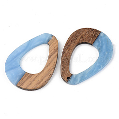 Opaque Resin & Walnut Wood Pendants&nbsp;LS-X-RESI-S389-026A-C01
