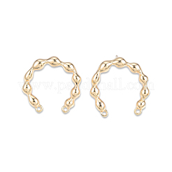 Brass Stud Earring Findings&nbsp;KK-N232-485