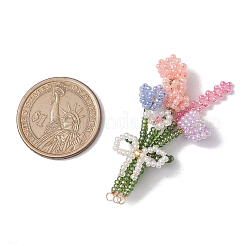 Seed Beads Beaded Charms&nbsp;PALLOY-JF02868